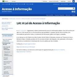 LAI: A Lei de Acesso à Informação — Acesso à Informação