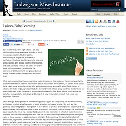 Laissez-Faire Learning - David Greenwald