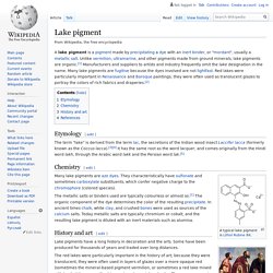 Lake pigment