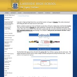 Lakeside High School Edmodo Pages