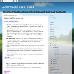 Lakshmi Mavillapalli 's Blog : EJB and JEJB Transport in OSB