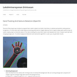 Hand Tracking And Gesture Detection (OpenCV)
