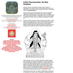 Lalita Tripurasundari, the Red Goddess