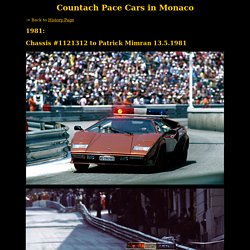 Lamborghini Countach Pace Cars in Monaco GP 1981-1983