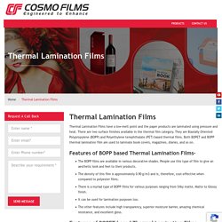 Thermal Lamination Films Manufacturer in New Zealand