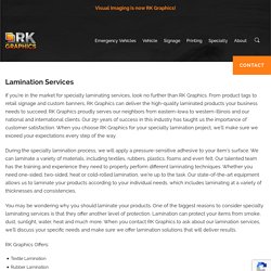 Lamination Services in Cedar Rapids & Iowa City, IA – RK Graphics