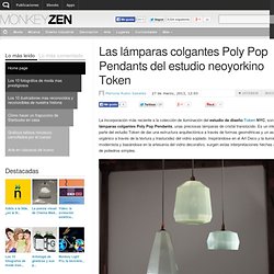 Las lámparas colgantes Poly Pop Pendants del estudio neoyorkino Token