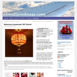 Bohemian Lampshade: DIY Tutorial