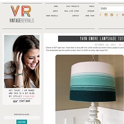 Yarn Ombre Lampshade Tutorial
