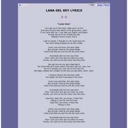 LANA DEL REY LYRICS - Lucky Ones