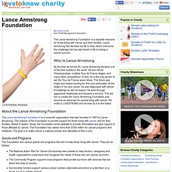 Lance Armstrong Foundation - LoveToKnow Charity