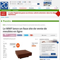 Le WWF lance un faux site de vente de meubles en ligne