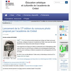 Lancement de la 17e édition du concours photo proposé par l’académie de Créteil