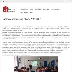 Lancement du projet ebook 2015-2016
