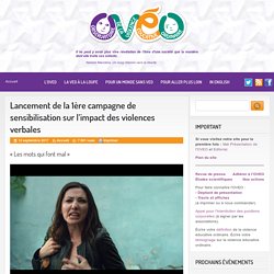 Lancement de la 1ère campagne de sensibilisation sur l'impact des violences verbales