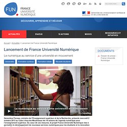 Lancement de France Université Numérique