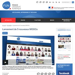 Lancement de 5 nouveaux MOOCs