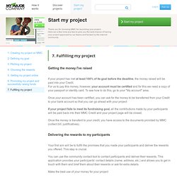 Launch a project on MyMajorCompany