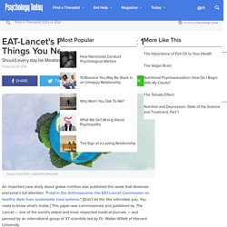 EAT-Lancet's Plant-Based Planet: 10 Things You Need to Know