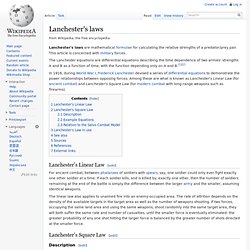 Lanchester's laws