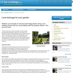 Land drainage for your garden