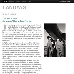 Landays: Poetry of Afghan Women