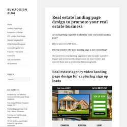 Real estate landing page design to promote your real estate business