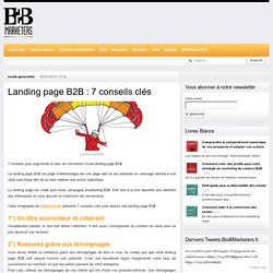 Landing page B2B : 7 conseils clés
