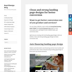 Clean landing page design for best conversion, leads & sales