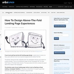 How To Design Above-The-Fold Landing Page Experiences