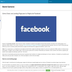 Cómo Crear una Landing Page para tu Página de Facebook