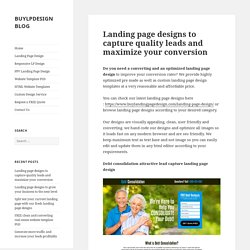 landing page designs for capture leads and increase sales 2015