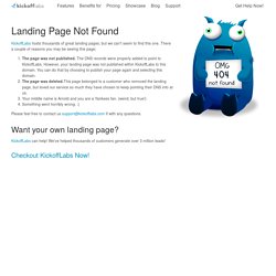 Landing Page Not Found