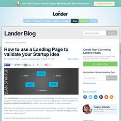 Landing pages for startups: create your first MVP