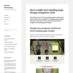 Best weight loss landing page design templates 2016