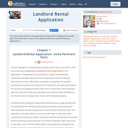 Landlord Rental Application