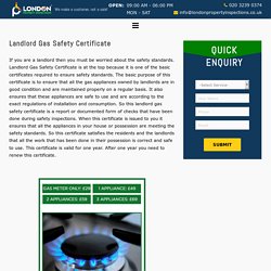 Landlord Gas Safety Certificate - London UK
