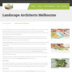 Landscape Architects Melbourne - Landscaping Mates