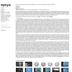Landscape Infrastructures DVD : opsys