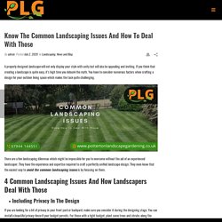 Know The Common Landscaping Issues And How To Deal With Those - PLG Landscaping & Gardening Services