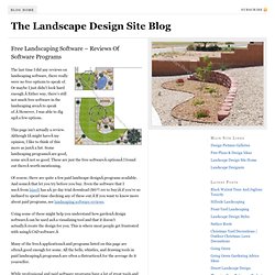 Free Landscaping Software - Reviews Of Software Programs
