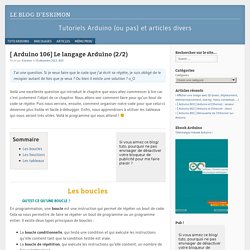 Le langage Arduino (2/2) - Tuto Arduino