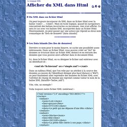 Le langage XML - Afficher du XML dans Html