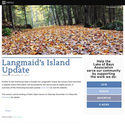 Langmaid’s Island Update