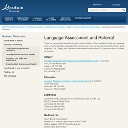 Language Assessment and Referral
