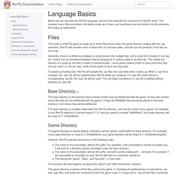 Language Basics — Ren'Py Documentation