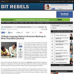 14 Body Language Styles In Business Meetings & What They Mean [Humor]