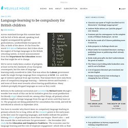 Language-learning to be compulsory for British children
