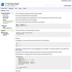v-language - concatenative language V