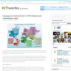 Language as a Cultural Barrier in ICT4E Deployments